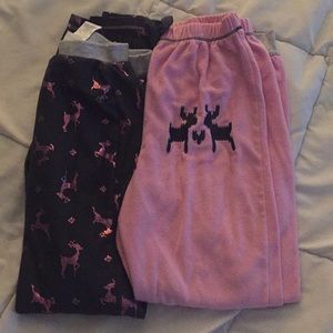 Set of girls pj bottoms